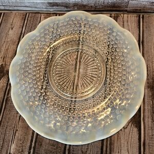 Vintage Glass Scalloped Edge Plate